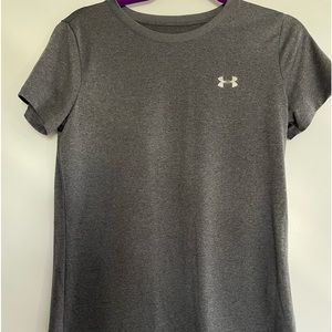 Under Armour Heatgear Tech T-Shirt Medium Gray Loose Fit